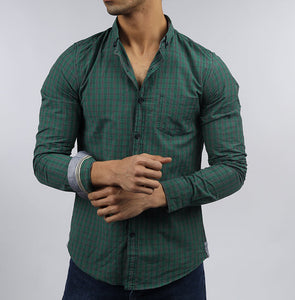 قميص فوت- أخضر - كاروهات