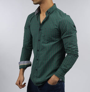قميص فوت- أخضر - كاروهات