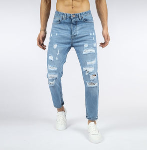 Vote- Boy Friend Trousers-Light blue- Ripped jeans