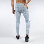 Load image into Gallery viewer, Vote-Skinny Trousers- Icy blue-Ripped-Jeans
