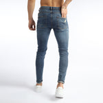 Load image into Gallery viewer, Vote-Skinny Trousers-Ripped steel blue jeans
