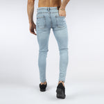 Load image into Gallery viewer, Vote-skinny Trousers-Ripped Icy blue jeans
