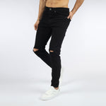 Load image into Gallery viewer, Vote-skinny Trousers- black jeans- Ripped knees
