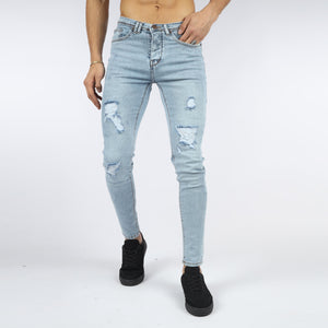 Vote-skinny Trousers-Ripped Icy blue jeans