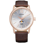 Load image into Gallery viewer, Citizen Moon Phase Brown Leather Men Watch AK5003-05A
