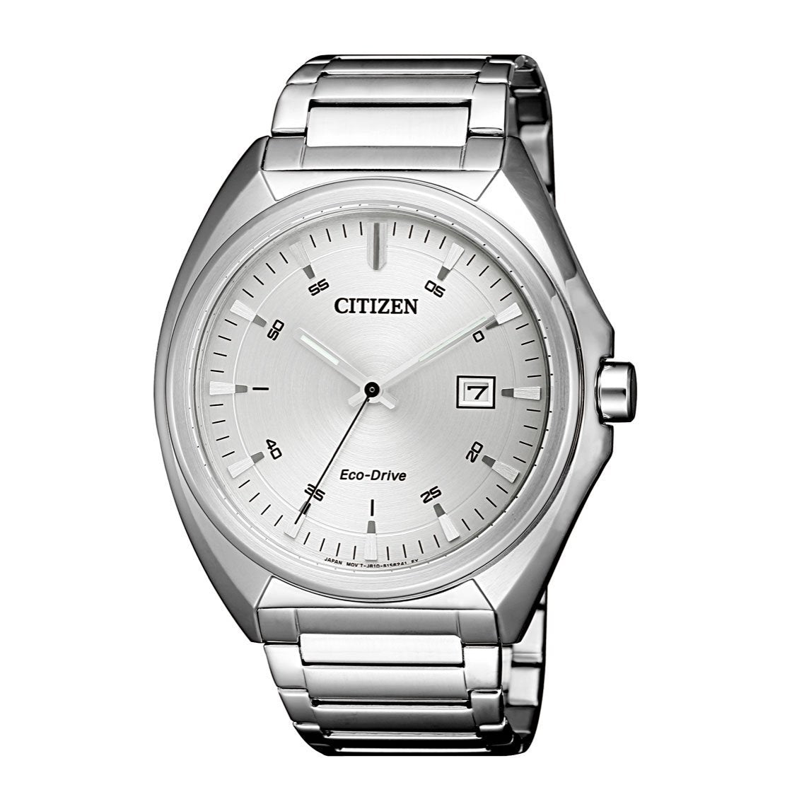 Citizen AW1570-87A Round Eco-Drive Analog Stainless Steel Dress Watch for Men - Silver Grey