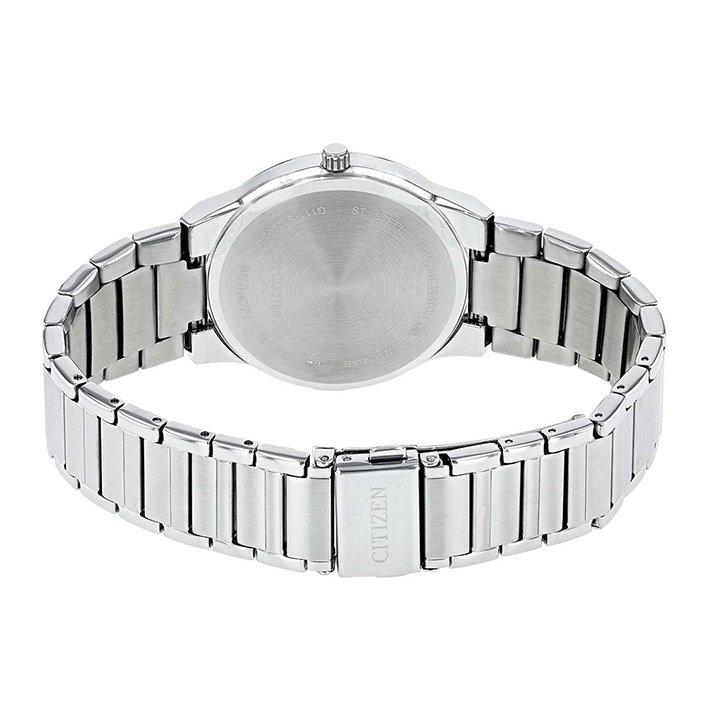 Citizen BI5060-51H Round Quartz Analog Stainless Steel Dress Watch for Men - Silver Grey