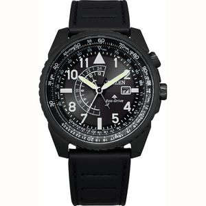 Men's Citizen Eco-Drive Promaster Nighthawk Strap Watch with Black Dial BJ7135-02E