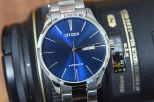 Citizen Men's Blue Dial Stainless Steel Band Watch - NH8350-83L