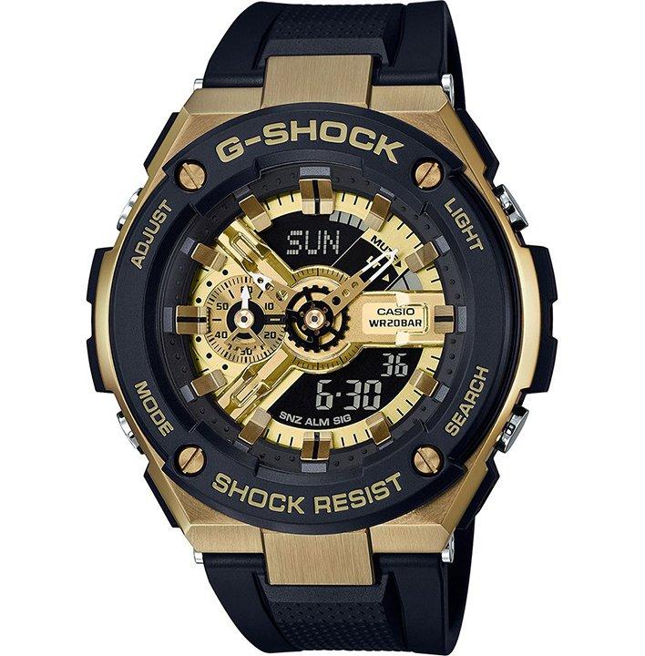 Casio G-Shock Men's Gold Dial Resin Band Watch - GST-400G-1A9ER