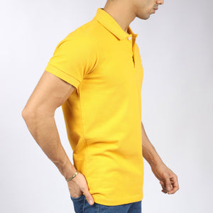 Vote-polo t-shirt- mustard yellow
