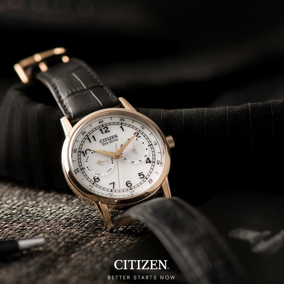 Citizen AO9003-16A Leather Watch - Black