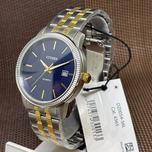 Citizen DZ0054-56L Two Tone Gold Stainless Steel Blue Analog Quartz Men's Watch